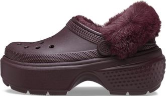 Crocs (WMNS) Crocs Stomp Lined Clogs Dark Cherry 208546-6WD