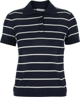 Max Mara Zijden Poloshirt - Dames - Polos - Zwart - XS - Tops
