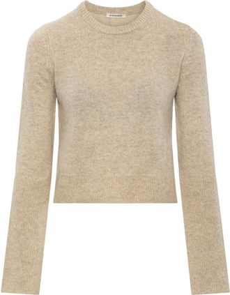 By Malene Birger Hannah Wol Trui - Dames - Ronde hals truien - Beige - S - Wol - Truien & Vesten