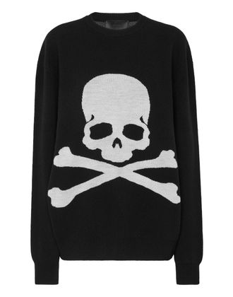 Philipp Plein Round Neck Pullover LS Skull & Bones