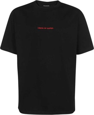Vision Of Super T-Shirts, male, Black, Size: XL Maxi Print Cotton T-shirt