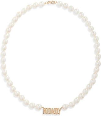 Established Rowdy Pearl Necklace in Gold at Nordstrom