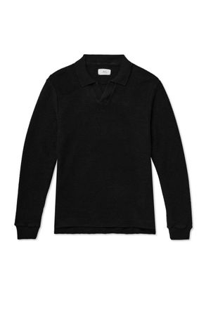 Mr P. Honeycomb-Knit Cotton Polo Shirt