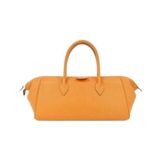 Herm&egrave;s Pre-owned Handbag - Dames - Pre-owned - Oranje - Maat: ONE Size Leer