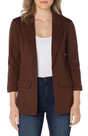 Liverpool L.A. Princess Detail Unlined Boyfriend Blazer in Brownstone at Nordstrom Rack, Size X-Large
