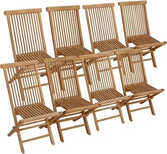 Happy Garden Happy Garden - Set Di 8 Sedie Da Giardino In Teak Lombok