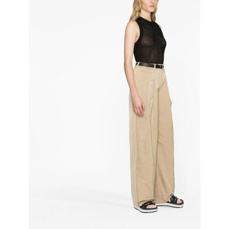 Low Classic Semi-Sheer Knit Tank Top - Black