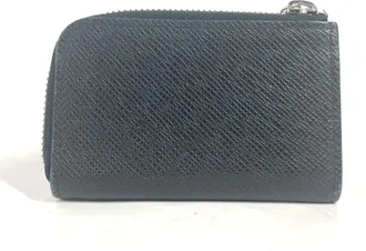 Louis Vuitton Ardoise Black Taiga Leather Coin Purse/Coin Case (Pre-Owned)