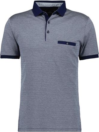 Ragman Poloshirt RAGMAN, Herren, Gr. 6 XL, blau (blau gemustert, 980), Baumwolle, regular fit, ohne Ausschnitt, Shirts Poloshirt