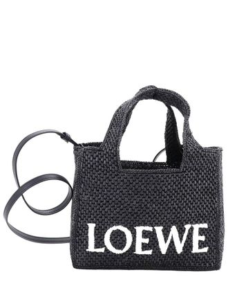 Loewe Paulas Ibiza Logo Convertible Tote Raffia Small (Authentic Pre-Loved)