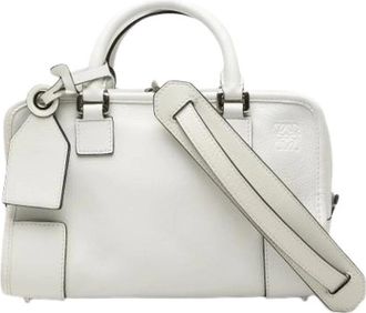 Loewe Pre-owned Handbags, female, White, Size: ONE SIZE Pre-owned Leather handbags