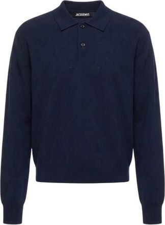 Jacquemus Le Polo Maille Abbracio - Heren - Polos - Blauw - S - Wol - Tops