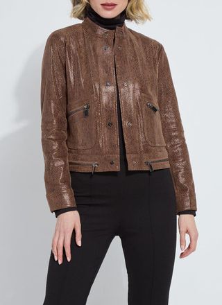 Lyss&eacute; Porter Foil Vegan Suede Moto