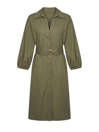 Twinset Midi chemisier dress with belt