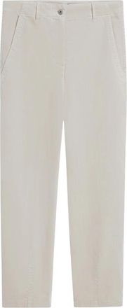 Cinque Zachte Velvet Broek met Casual Snit - Dames - Chinos - Wit - S - Katoen - Broeken