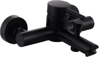 Trade Shop Trade Shop - Ultra Moderno Negro Mate Ba&ntilde;era Grifo Giratorio Mezclador 87395