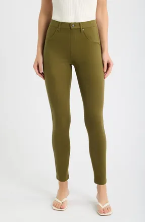 Hue Ultrasoft Denim Leggings in Dark Olive at Nordstrom, Size X-Large