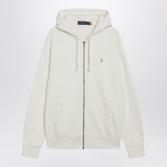 Polo Ralph Lauren Ivory Cotton Zip Up Sweatshirt