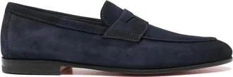 Santoni Penny-slot Suede Loafers