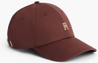 Tommy Hilfiger Womens Monogram Logo Baseball Cap - Pure Brown