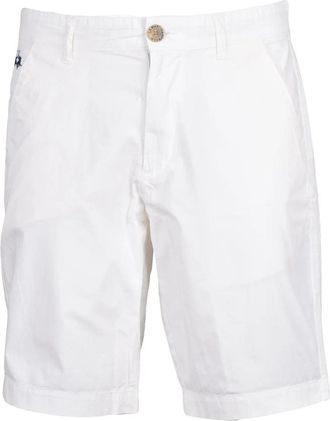 La Martina White Cotton Casual Shorts