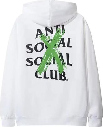 ANTI SOCIAL SOCIAL CLUB Cancelled Remix Hoodie White Green 0657-1FW210106CRH-WHIT