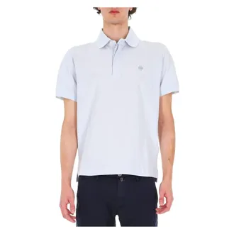 Jacob Cohen Polo Shirts, male, Blue, Size: 2XL Polo in piquet di cotone comn bottoni coperti