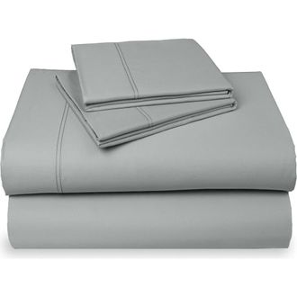 California Design Den Hotel Luxe 800 Thread Count 100% Cotton Sateen Sheet Set in Light Grey at Nordstrom, Size Queen