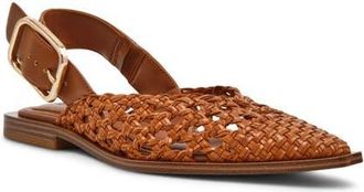 Steve Madden Shay Pointed Toe Slingback Flat in Cognac at Nordstrom, Size 5.5