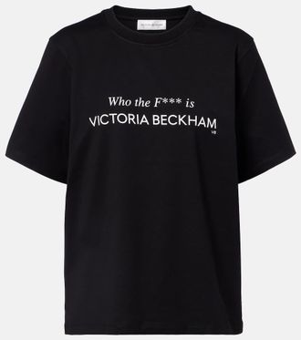 Victoria Beckham Printed cotton jersey T-shirt