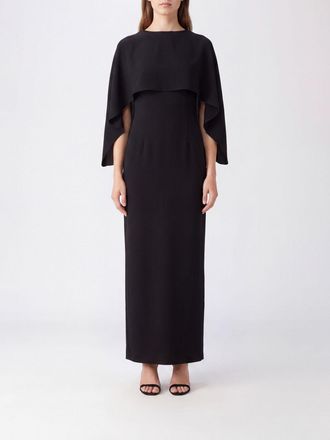 Alberta Ferretti Abito lungo da sera a tubino in cr&ecirc;pe senza maniche