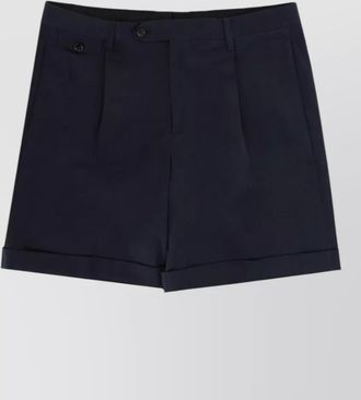 Lardini cotton tailored shorts belt loops pleats