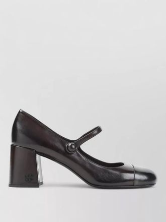 Miu Miu leather mary jane ballerina shoes