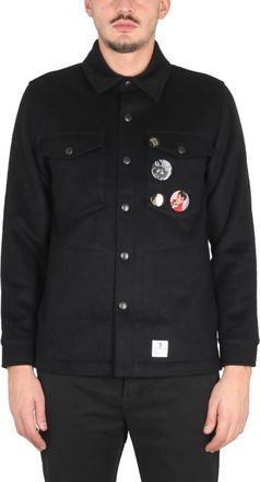 Department Five Black Shirt Collar Jacket