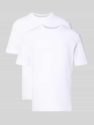 Daniel Hechter T-Shirt-Set mit Logo-Stitching in Weiss, Größe XXL