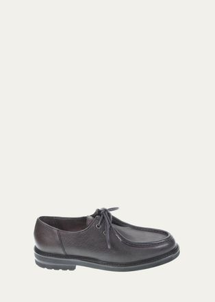 Bergdorf Goodman Mens Leather Moc-Toe Derby Shoes
