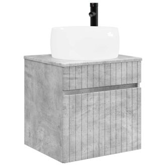 vidaXL Vanidad De Lavabo Montada En La Pared Gris Hormig&oacute;n Vidaxl