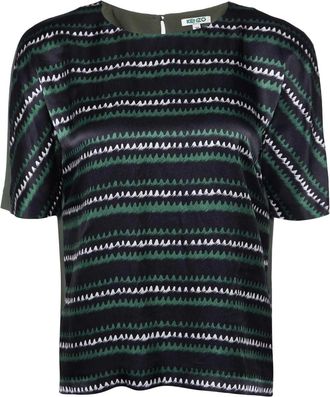 Kenzo striped short-sleeves top - Green