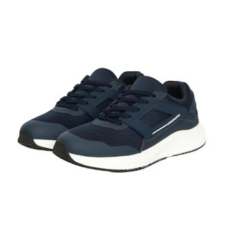 Crosshatch Heren Holywell Flyknit Sneakers (Marineblauw/Wit)