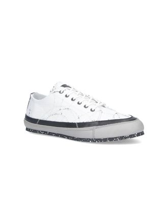 Kiko Kostadinov Paint-Splatter Canvas Sneaker - White