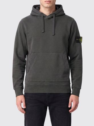 Stone Island Felpa con cappuccio in cotone con tasca a marsupio e fit relaxed