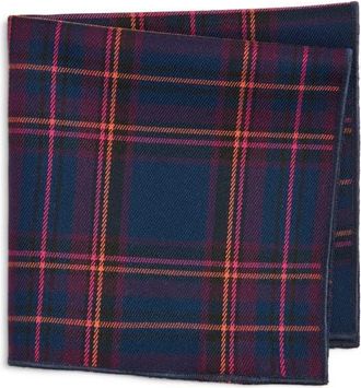 Clifton Wilson Navy & Fuchsia Plaid Wool Pocket Square at Nordstrom