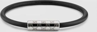 Gucci Bracelet With GG Detail Leather