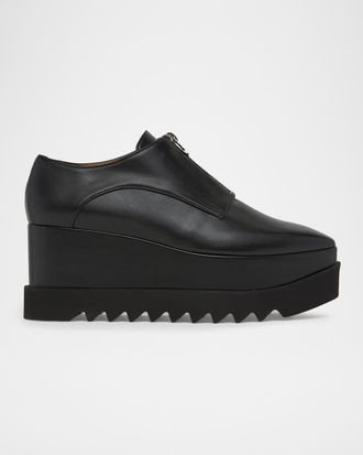 Stella McCartney Elyse 80MM Zipped Platform Derby Shoes