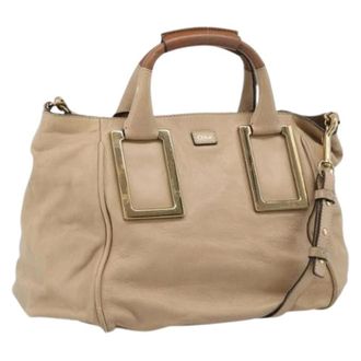 Chlo&eacute; Pre-owned Hand Bag - Dames - Pre-owned - Beige - Maat: ONE Size Leer