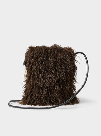Simons Womens Faux-fur phone clutch