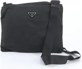 Prada Black Messenger Bag Shoulder Bag (Pre-Owned)