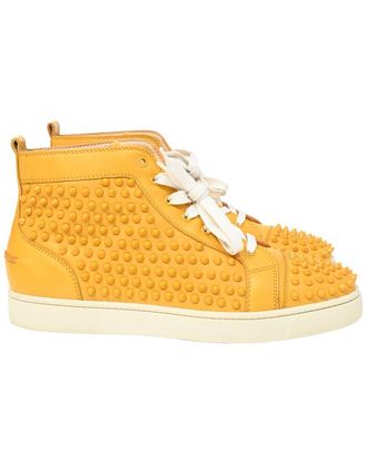 Christian Louboutin Mens Calfskin Leather Louis Spike High-Top Sneaker (Authentic Pre-Loved)