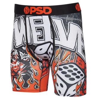 PSD Mens Graphic Briefs - Black/Red/White Size XL