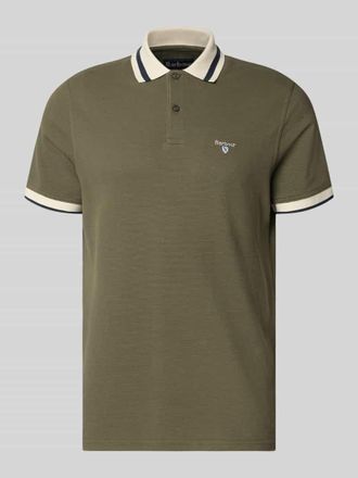 Barbour Regular Fit Poloshirt aus reiner Baumwolle Modell ANTHORN in Oliv, Gr&ouml;&szlig;e XXL